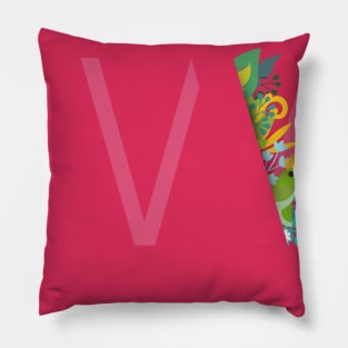 Tropical alphabet W Pillow