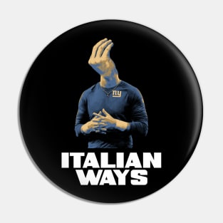 Italian Ways Hand Gesture Pin