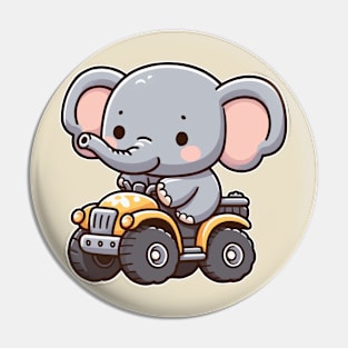 Cute elephant ATV Pin