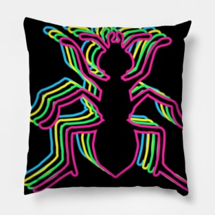 Ant 80s Neon Pillow