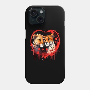Cheetah Couple Valentine Phone Case