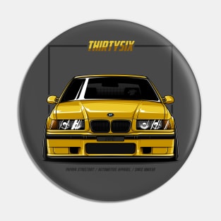 M3 E36 Dakar Yellow - PAPAYA STREETART Pin