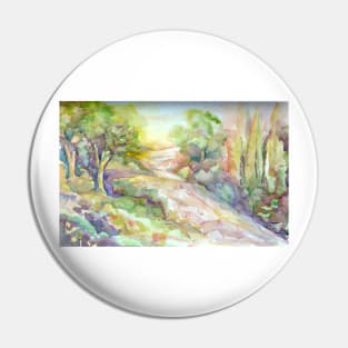 Morning Sunshine 01 Watercolour Painting Pin