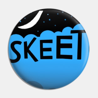 Blue Sky Skeet under the moon Pin