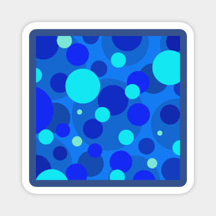 blue pop art bubbles Magnet