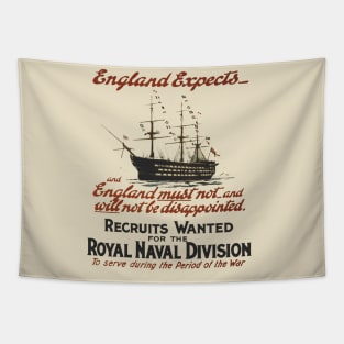 Vintage Royal Navy Recruitment Tapestry