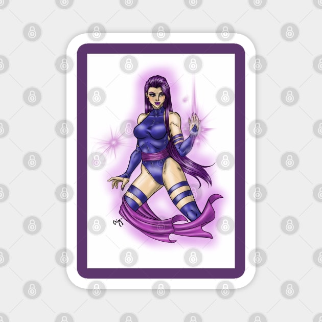 Psylocke Magnet by Crimzonartz