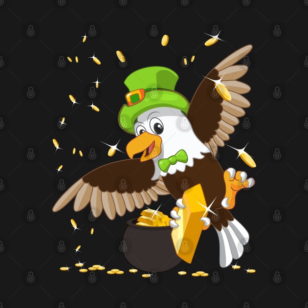 American Bald Eagle With Gold Bar St.Patrick's Day by TheBeardComic