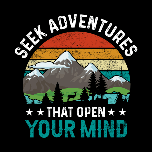 Seek adventure that open mind, outdoor camping, trekking, hiking, mountains, nature, christmas, new year eve by The Bombay Brands Pvt Ltd