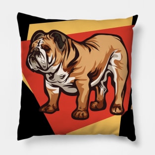 Bulldog in Abstract Pillow