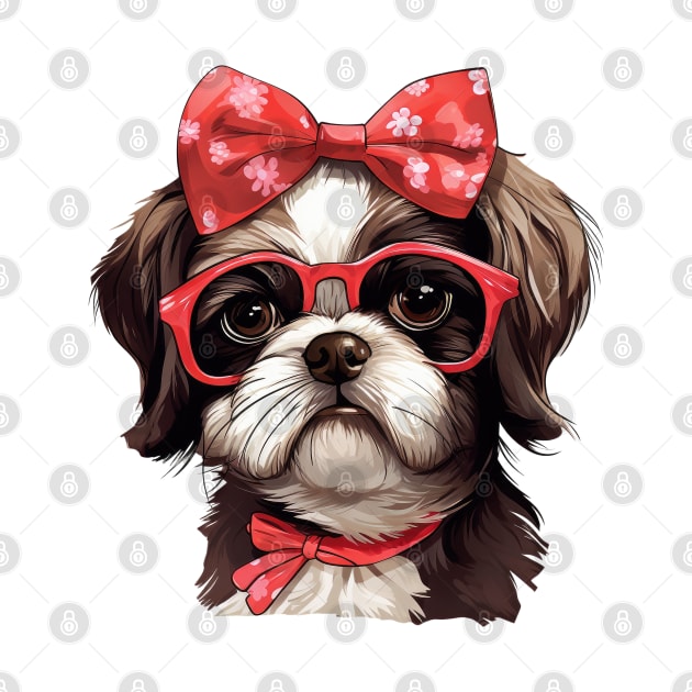 Fancy Shih Tzu Dog by Chromatic Fusion Studio