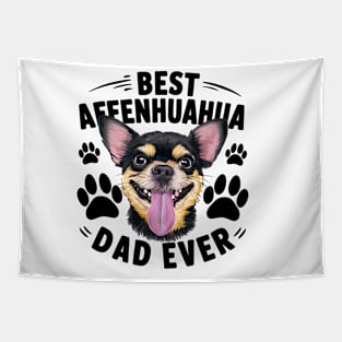 Best Affenhuahua Ever Funny Quote Vintage Dad Tapestry