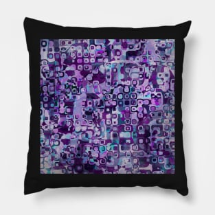 Floral Tiles, Grunge Fractal Pillow