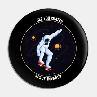 skater astronaut in space Pin