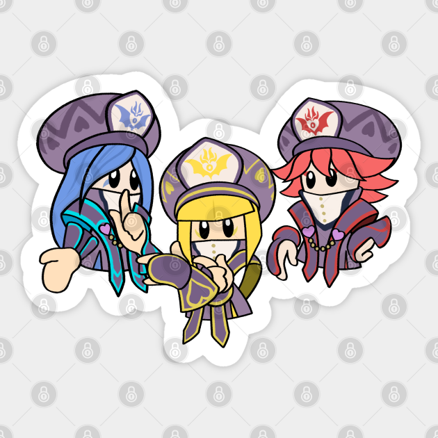 three mage sisters star allies - Three Mage Sisters - Sticker | TeePublic