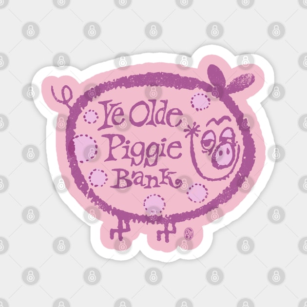 Vintage Ye Olde Piggie Bank Magnet by StudioPM71