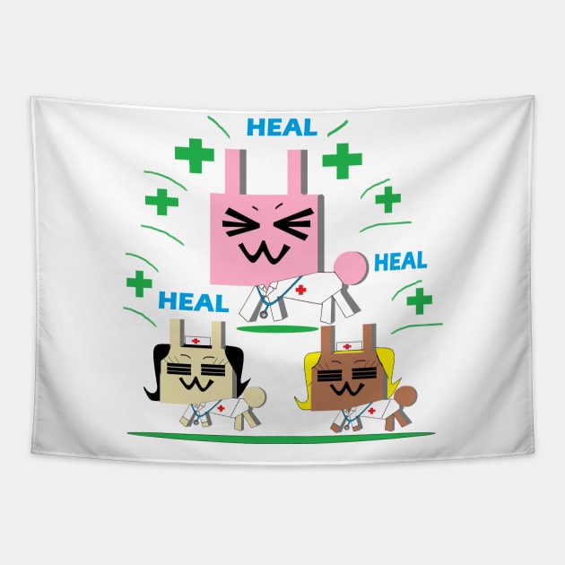 RabbitZaa #009 Doctor Heal x3 Tapestry by TABCXON