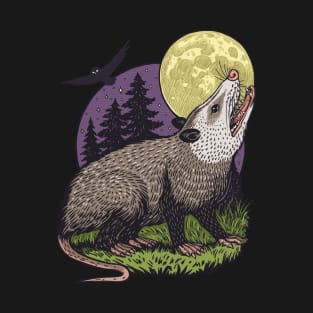 Opossum At Night T-Shirt