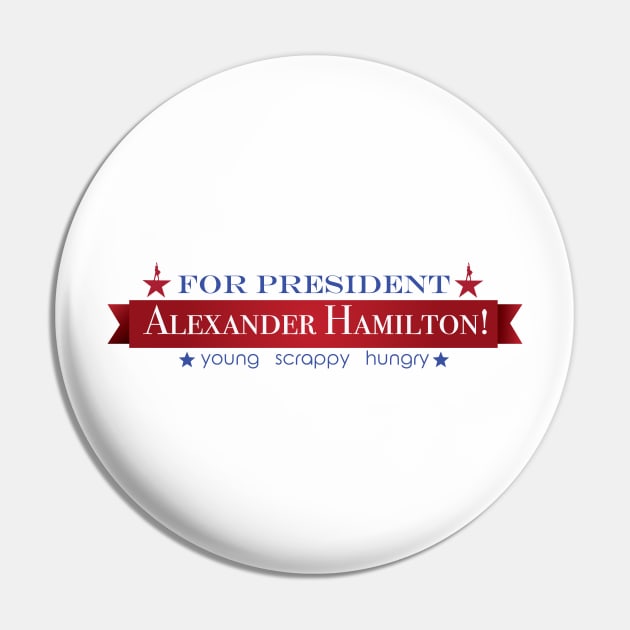 Alexander Hamilton for President Pin by JulietLake