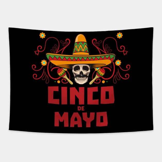 Cinco De Mayo Let's Fiesta Party Gift Camisa 5 De Mayo Tapestry by johnii1422