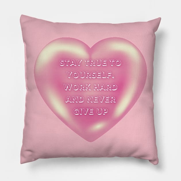 stay true to yourself Pillow by hypocrite human