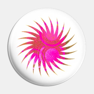 Hot Pink Sun Pin