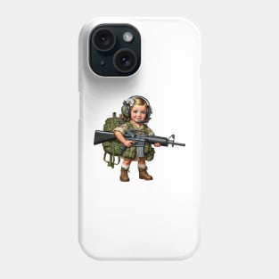 The Little Girl and a Toy Gun Phone Case