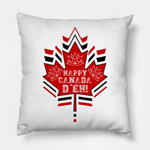 Happy Canada D'eh! 2018 Pillow by Roufxis