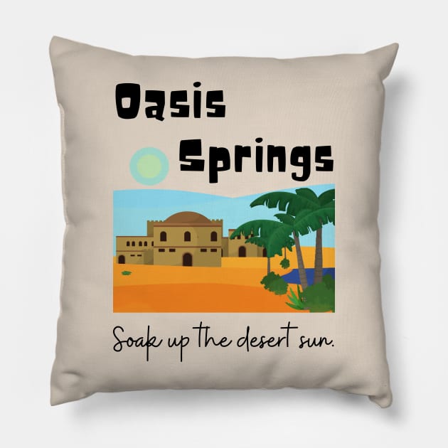 Oasis Springs Pillow by Slightly Unhinged