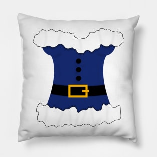 White and Blue Corset Christmas Mrs Claus Pillow