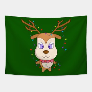 Reindeer with Lights Tapestry