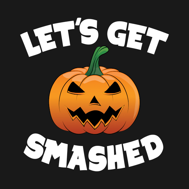 Let's Get Smashed Halloween Drinking Party Pumpkin by TheInkElephant