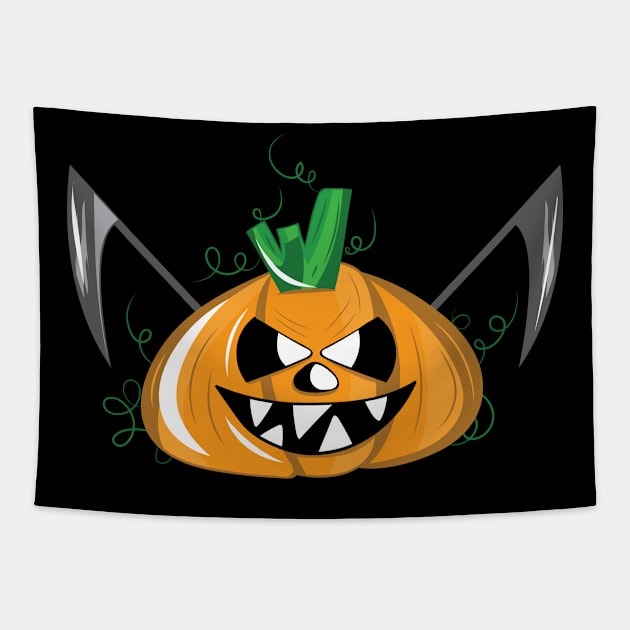 Killer pumpkin Tapestry by Bishoy_Elia000