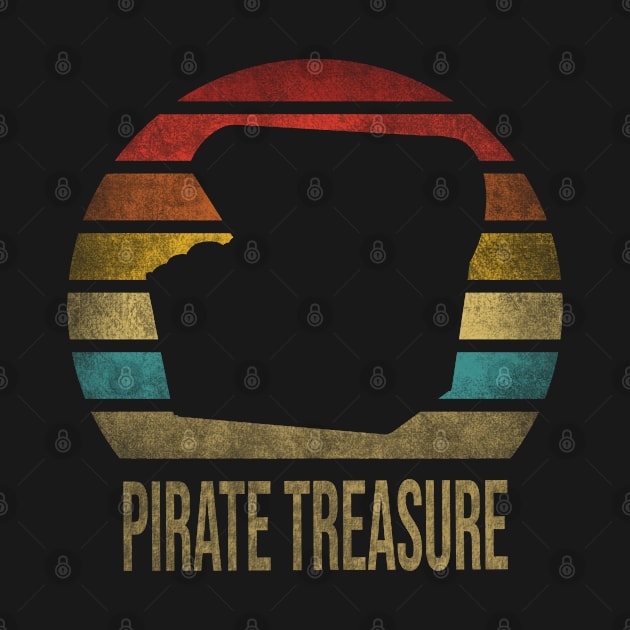 Pirate Treasure Chest Retro Sunset by The Agile Store