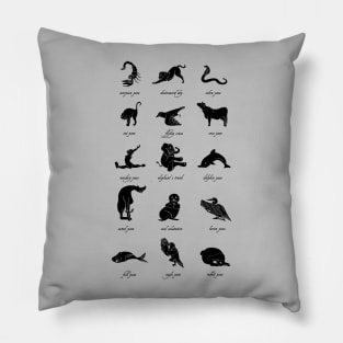 Animal Yogis_Black Pillow