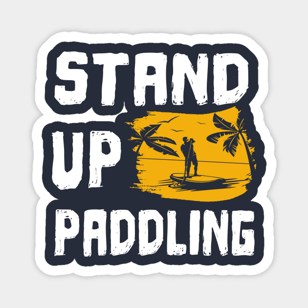 Stand up paddling SUP gift Magnet by Lomitasu