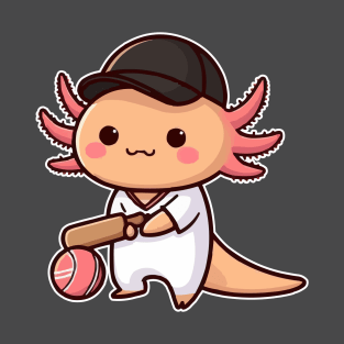 axolotl Funny cricketer T-Shirt