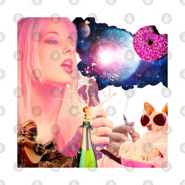 Cosmic Pop Diva: Singing Champagne in the Universe by Eventorizont