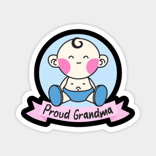 Proud Grandma Family Baby Birth Grandparents Magnet