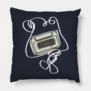 Cassette minimalist line art Pillow