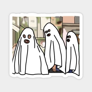 Boo Sheet Distracted Boyfriend Meme Halloween Ghosts Magnet