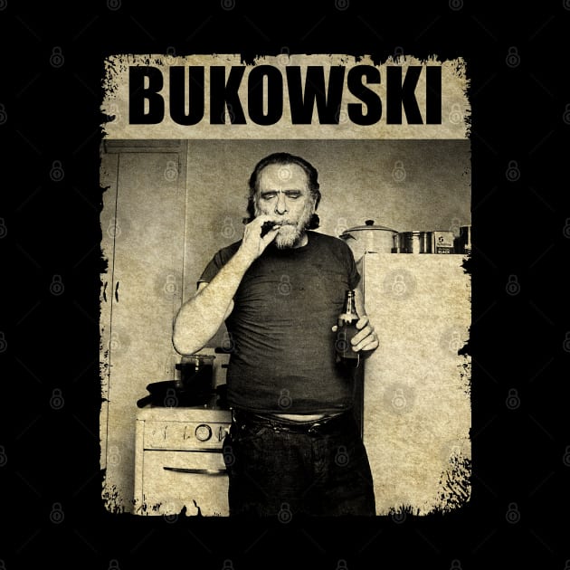 Charles Bukowski - RETRO BLACKWHITE by Wendyshopart