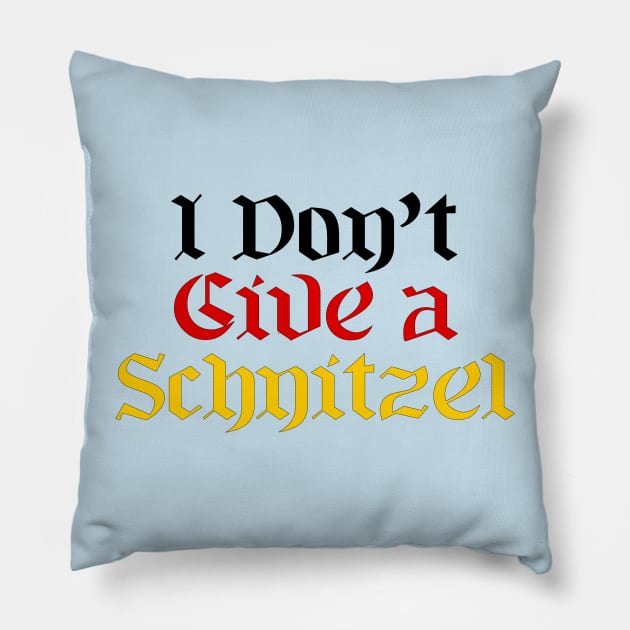 I don't give a schnitzel Pillow by HighBrowDesigns