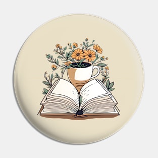 Flowers Growing From Book Pin