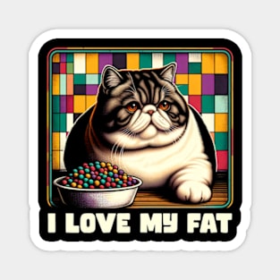 I Love My Fat Jolly Jumbo Feline Fantasy Whisker Wonderland Poster Magnet