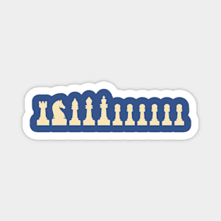 Chess pieces yellow Magnet