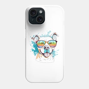 Cool dog wearing sunglasses Phone Case