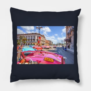 Pink Cadillac, Havana Taxi Ride Pillow