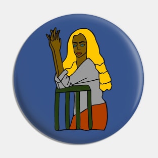 Empowered Woman - Yellow Hair with Stressful Mode Pin