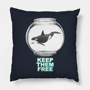 KEEP THEM FREE - Orca Pillow